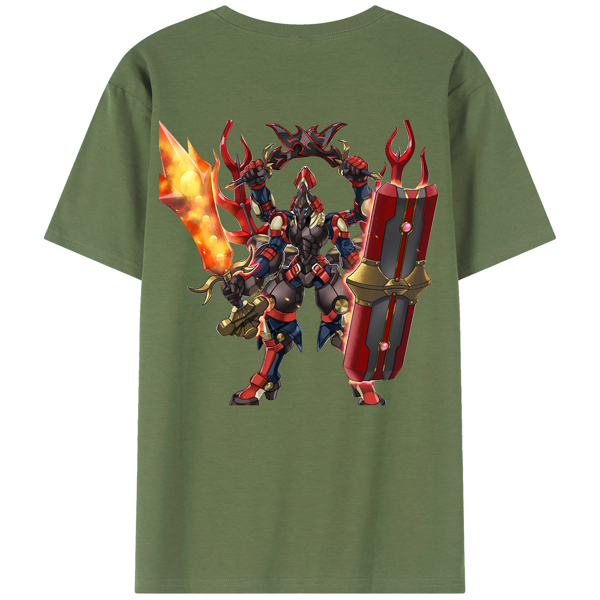 （画像用） 遊☆戯☆王 Yu-Gi-Oh! 綿100％ メンズ半袖Tシャツ（バックプリント） 通気性